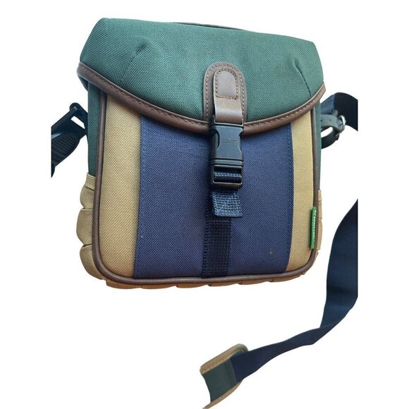 United Colors of Bennetton bag structured  quilted canvas  long adjustable strap - Picture 1 of 8